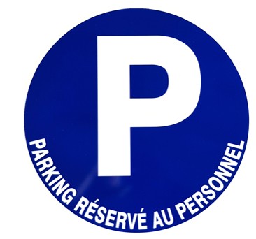 Panneau Parking Réservé au personnel avec pictogramme
