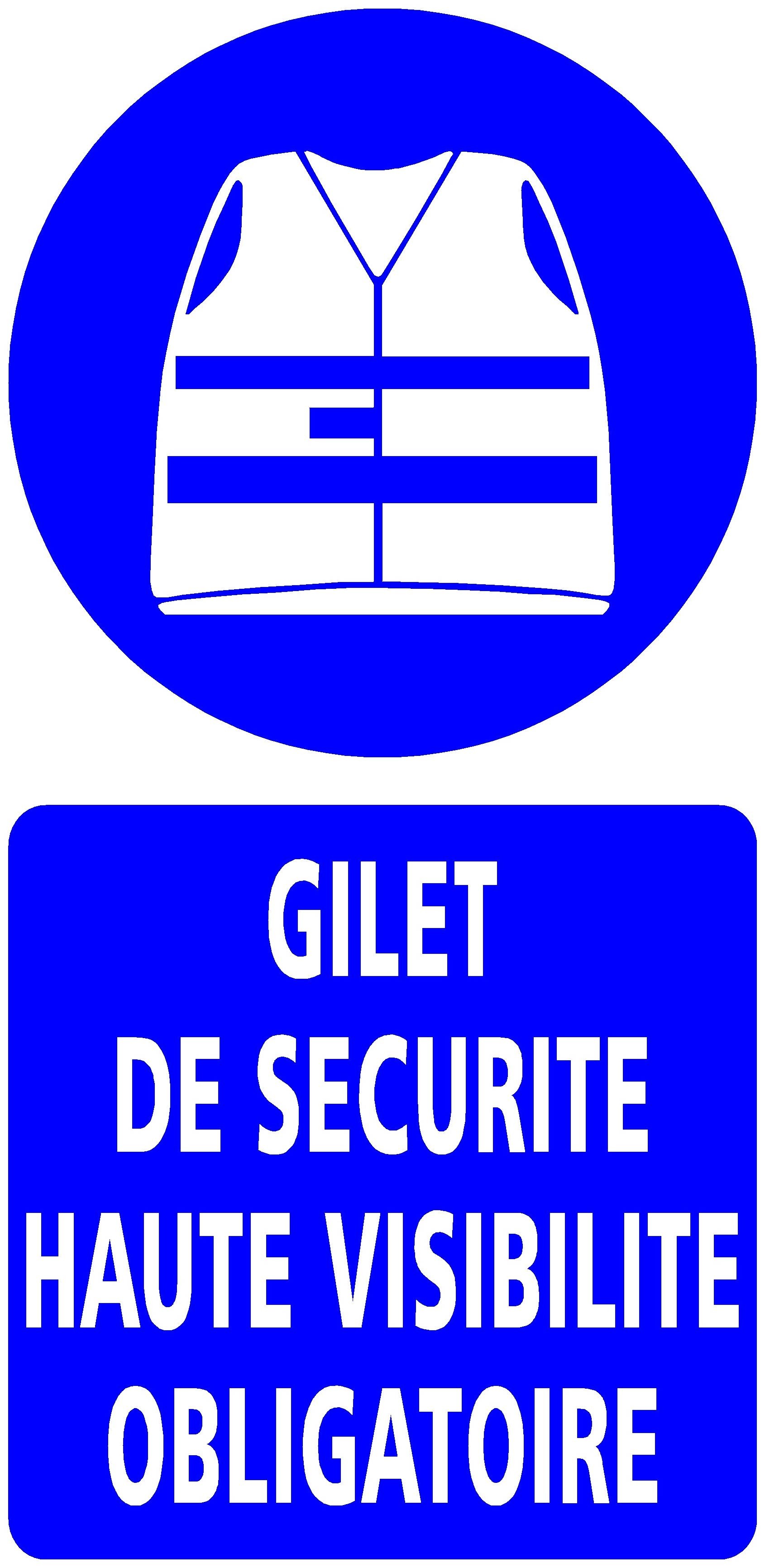 Panneau port du gilet de sécurité obligatoire